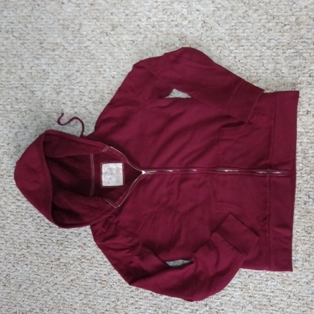 Fleece lined zip up sweater